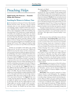 Preaching Helps - Currents in Theology and Mission