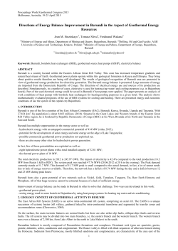 Directions of Energy Balance Improvement in Burundi in the Aspect