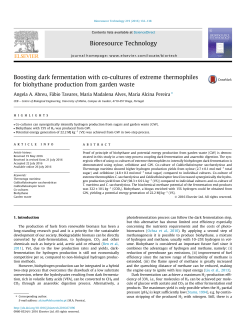 Boosting dark fermentation with co-cultures of extreme thermophiles