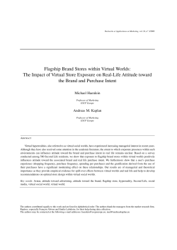 Flagship Brand Stores within Virtual Worlds: The