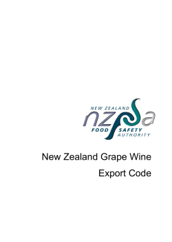Grape Wine Export Code - Industry foodsafety.govt.nz