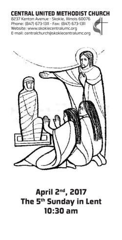5th Sunday in Lent - Central United Methodist Church