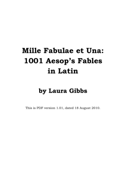 Mille Fabulae et Una: 1001 Aesop`s Fables in