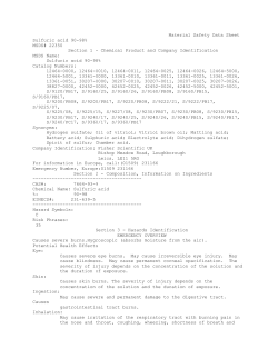 Material Safety Data Sheet Sulfuric acid 90