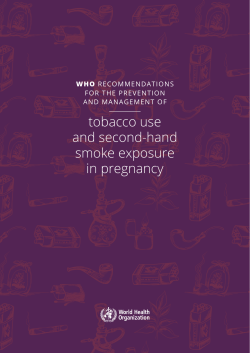 tobacco use and second-hand smoke exposure in pregnancy