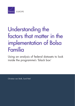 Understanding the factors that matter in the implementation of Bolsa