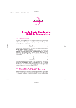 Steady-State Conduction&mdash; Multiple Dimensions