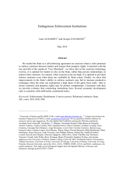 Endogenous Enforcement Institutions