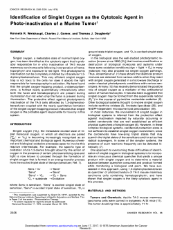 Identification of Singlet Oxygen as the Cytotoxic