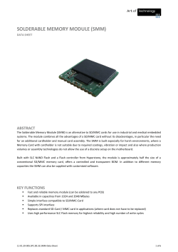 SOLDERABLE MEMORY MODULE (SMM)