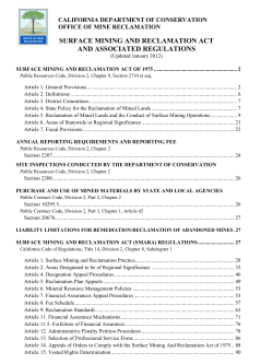 Surface Mining and Reclamation Act of 1975