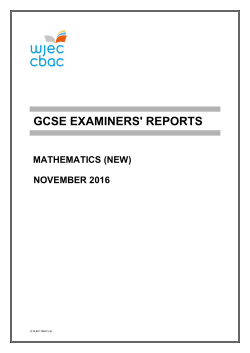 GCSE Mathematics Examiners` Report November 2016 pdf