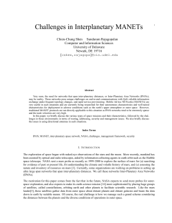 Challenges in Interplanetary MANETs