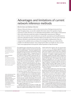 Advantages and limitations of current network inference methods