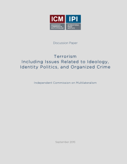 Terrorism Including Issues Related to Ideology, Identity Politics, and