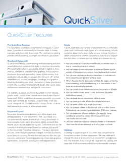 QuickSilver Features