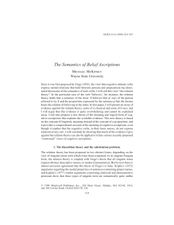 The Semantics of Belief Ascriptions