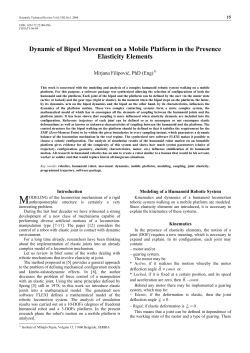 Dynamic of Biped Movement on a Mobile Platform in the Presence