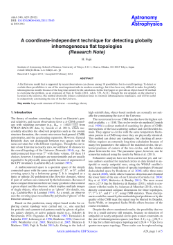 A coordinate-independent technique for detecting globally