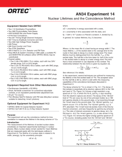 Nuclear Lifetimes and the Coincidence Method