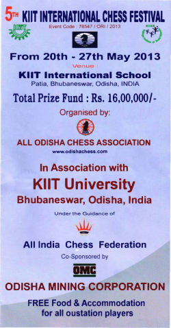 5&trade; KilT INTERNATIONAL CHESS FESTIVAL KilT