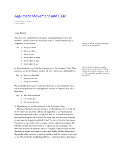 nnblue Argument Movement and Case