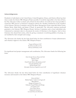 Acknowledgements - The Advocates for Human Rights