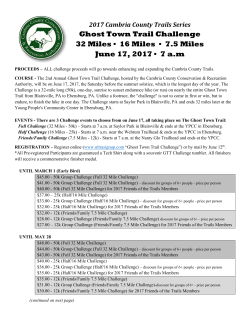 Ghost Town Trail Challenge 32 Miles 16 Miles 7.5 Miles June 17