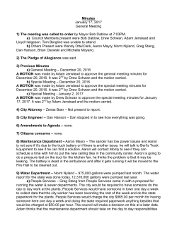 Minutes 1-17-2017, General Meeting