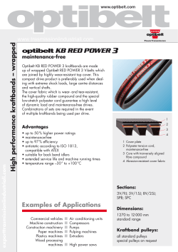 Optibelt KB RED POWER 3 - maintenance