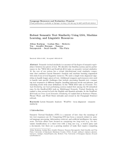 Robust Semantic Text Similarity Using LSA