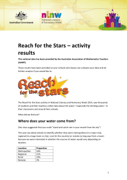 Reach for the Stars &ndash; activity results
