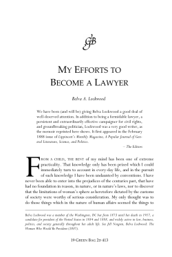 My Efforts to Become a Lawyer