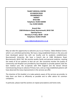 Practice Leaflet - Talbot Medical Centre