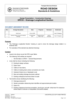 Drainage Longitudinal Section