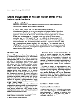 Effects of glyphosate on nitrogen fixation of free