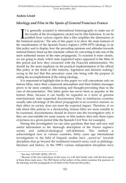 Ideology and Film in the Spain of General Francisco Franco