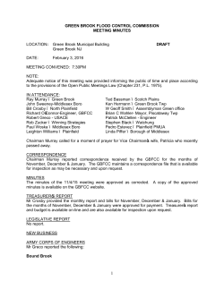 Green Brook Municipal Building DRAFT Green Brook NJ DATE