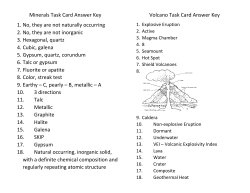 Minerals Task Card Answer Key 1. No, they are not naturally