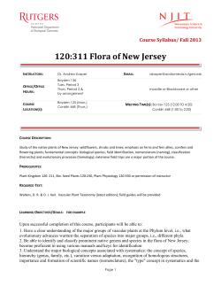 21:120:311 Flora of New Jersey