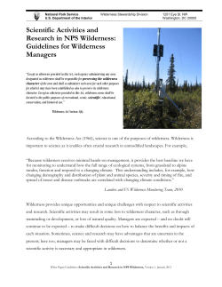 Scientific Activities and Research in NPS