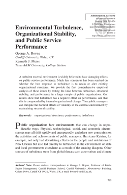 Environmental Turbulence, Organizational Stability, and
