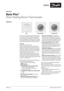 Basic Plus2 Floor Heating Room Thermostats