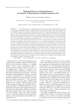 Melting Behavior of Bound Solvent in Isotactic