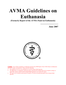 AVMA Guidelines on Euthanasia