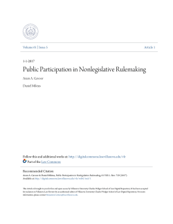 Public Participation in Nonlegislative Rulemaking