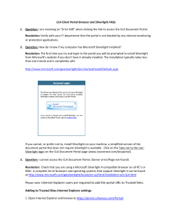 Please note: Internet Explorer users are required to add the portal