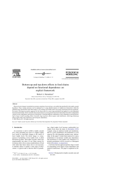 Bottom-up and top-down effects in food chains depend on functional