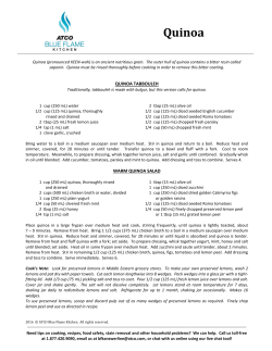 Quinoa - ATCO Blue Flame Kitchen