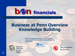 BEN Buys - Finance - University of Pennsylvania